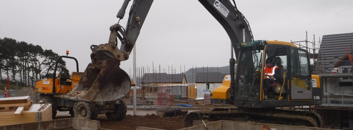 Digger on Housing Development Inverness